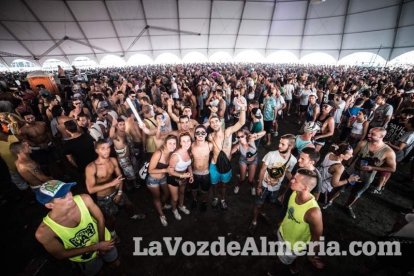 Celebración del Festival de Música Electrónica, Dreambeach, en Villaricos.