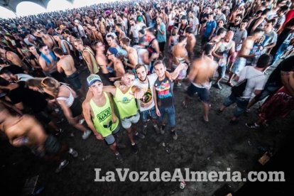 Celebración del Festival de Música Electrónica, Dreambeach, en Villaricos.