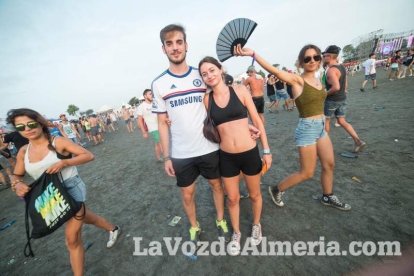 Celebración del Festival de Música Electrónica, Dreambeach, en Villaricos.