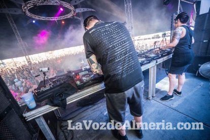 Celebración del Festival de Música Electrónica, Dreambeach, en Villaricos.