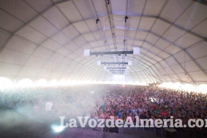 Celebración del Festival de Música Electrónica, Dreambeach, en Villaricos.