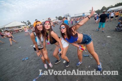 Celebración del Festival de Música Electrónica, Dreambeach, en Villaricos.