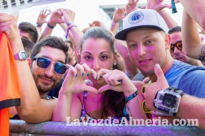Celebración del Festival de Música Electrónica, Dreambeach, en Villaricos.