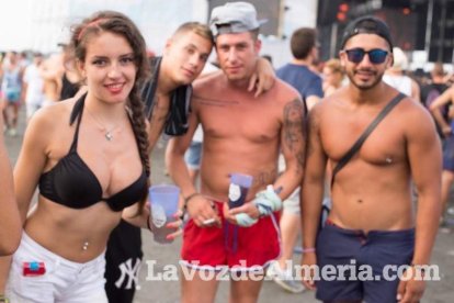 Celebración del Festival de Música Electrónica, Dreambeach, en Villaricos.