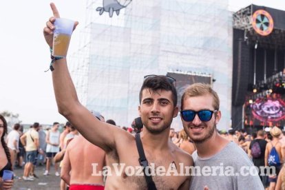 Celebración del Festival de Música Electrónica, Dreambeach, en Villaricos.