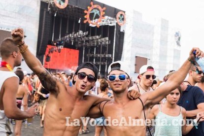 Celebración del Festival de Música Electrónica, Dreambeach, en Villaricos.