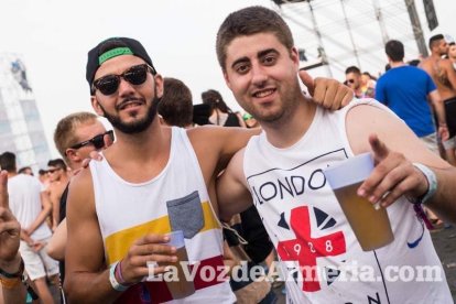 Celebración del Festival de Música Electrónica, Dreambeach, en Villaricos.