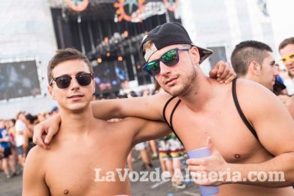 Celebración del Festival de Música Electrónica, Dreambeach, en Villaricos.