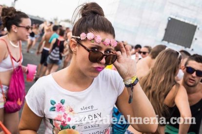 Celebración del Festival de Música Electrónica, Dreambeach, en Villaricos.