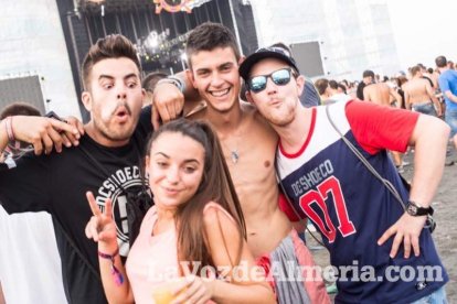 Celebración del Festival de Música Electrónica, Dreambeach, en Villaricos.