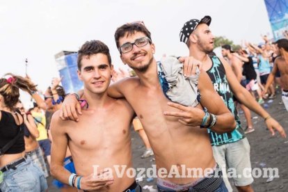 Celebración del Festival de Música Electrónica, Dreambeach, en Villaricos.
