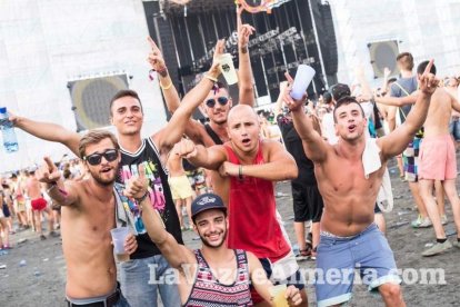 Celebración del Festival de Música Electrónica, Dreambeach, en Villaricos.