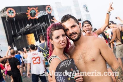 Celebración del Festival de Música Electrónica, Dreambeach, en Villaricos.