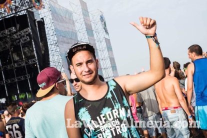 Celebración del Festival de Música Electrónica, Dreambeach, en Villaricos.