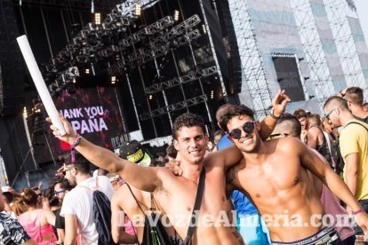 Celebración del Festival de Música Electrónica, Dreambeach, en Villaricos.