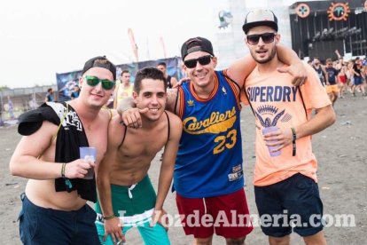 Celebración del Festival de Música Electrónica, Dreambeach, en Villaricos.