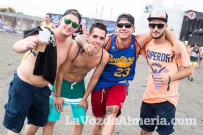 Celebración del Festival de Música Electrónica, Dreambeach, en Villaricos.