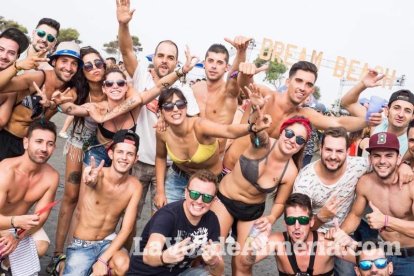 Celebración del Festival de Música Electrónica, Dreambeach, en Villaricos.