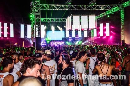 Celebración del Festival de Música Electrónica, Dreambeach, en Villaricos.