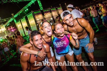 Celebración del Festival de Música Electrónica, Dreambeach, en Villaricos.