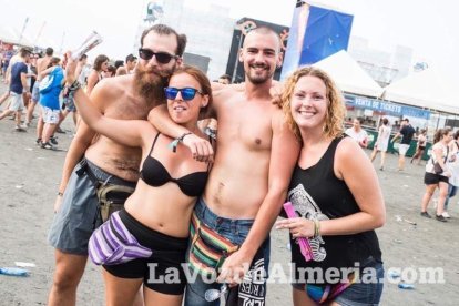 Celebración del Festival de Música Electrónica, Dreambeach, en Villaricos.