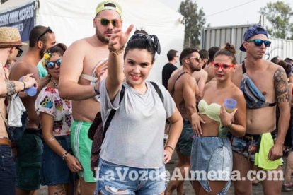 Celebración del Festival de Música Electrónica, Dreambeach, en Villaricos.