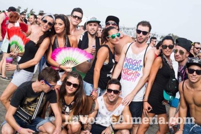 Celebración del Festival de Música Electrónica, Dreambeach, en Villaricos.