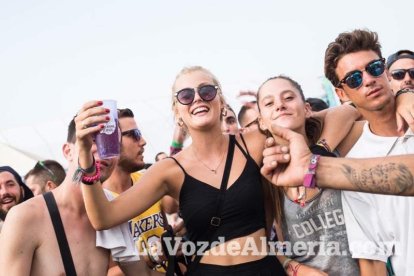 Celebración del Festival de Música Electrónica, Dreambeach, en Villaricos.