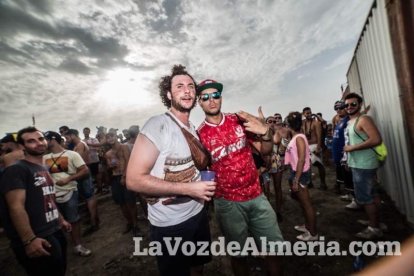 Celebración del Festival de Música Electrónica, Dreambeach, en Villaricos.