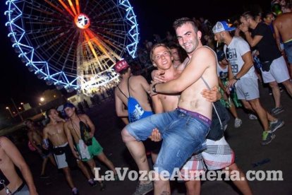 Celebración del Festival de Música Electrónica, Dreambeach, en Villaricos.