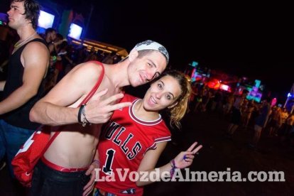 Celebración del Festival de Música Electrónica, Dreambeach, en Villaricos.