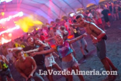 Celebración del Festival de Música Electrónica, Dreambeach, en Villaricos.