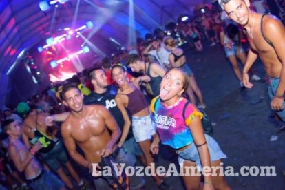 Celebración del Festival de Música Electrónica, Dreambeach, en Villaricos.