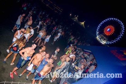 Celebración del Festival de Música Electrónica, Dreambeach, en Villaricos.