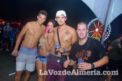Celebración del Festival de Música Electrónica, Dreambeach, en Villaricos.