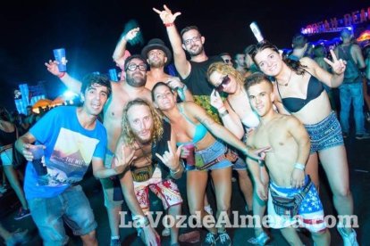 Celebración del Festival de Música Electrónica, Dreambeach, en Villaricos.