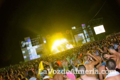 Celebración del Festival de Música Electrónica, Dreambeach, en Villaricos.