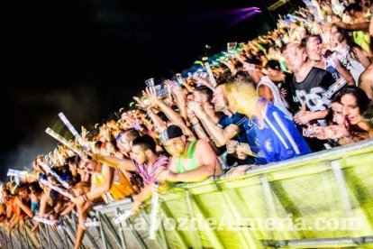 Celebración del Festival de Música Electrónica, Dreambeach, en Villaricos.