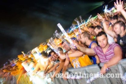 Celebración del Festival de Música Electrónica, Dreambeach, en Villaricos.