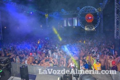 Celebración del Festival de Música Electrónica, Dreambeach, en Villaricos.