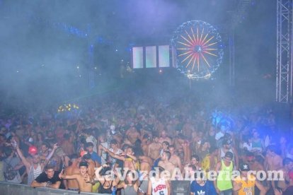 Celebración del Festival de Música Electrónica, Dreambeach, en Villaricos.