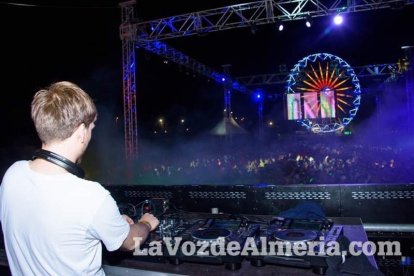 Celebración del Festival de Música Electrónica, Dreambeach, en Villaricos.