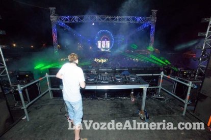 Celebración del Festival de Música Electrónica, Dreambeach, en Villaricos.