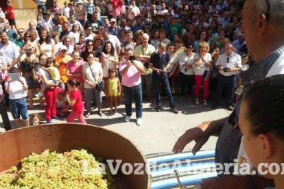 Alboloduy brinda la pisada de su primera uva a Paco Calvache