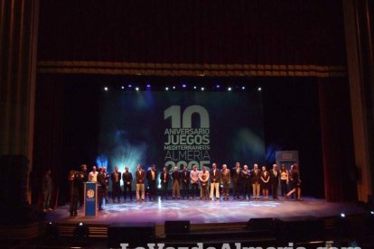 Celebración en el Auditorio Maestro Padilla de Almería de la Gala del X Aniversario de la celebración de los Juegos Mediterráneos Almer