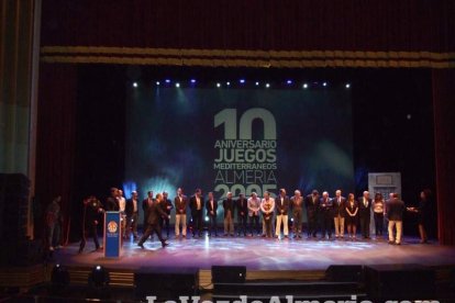 Celebración en el Auditorio Maestro Padilla de Almería de la Gala del X Aniversario de la celebración de los Juegos Mediterráneos Almer