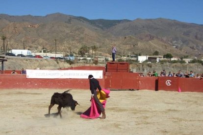 Junto a los toreros Ruiz Manuel y El César han asistido la concejala y el diputado de Cultura. Fotos: JA Barrios