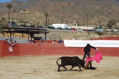 Junto a los toreros Ruiz Manuel y El César han asistido la concejala y el diputado de Cultura. Fotos: JA Barrios