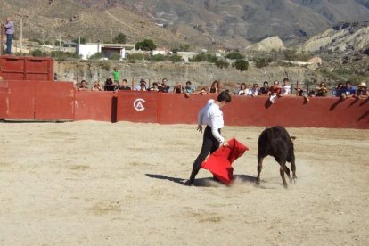 Junto a los toreros Ruiz Manuel y El César han asistido la concejala y el diputado de Cultura. Fotos: JA Barrios