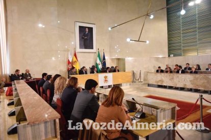 Pleno extraordinario en el que Luis Rogelio Rodríguez- Comendador ha dimitido como alcalde de Almería dando paso a Ramón Fernández-Pache